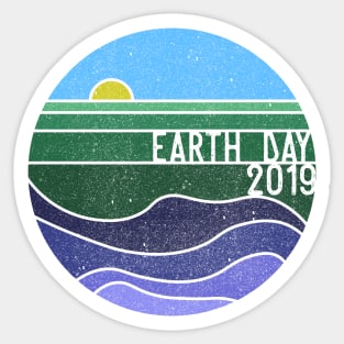 Earth Day 2019 logo tshirt transparent Sticker